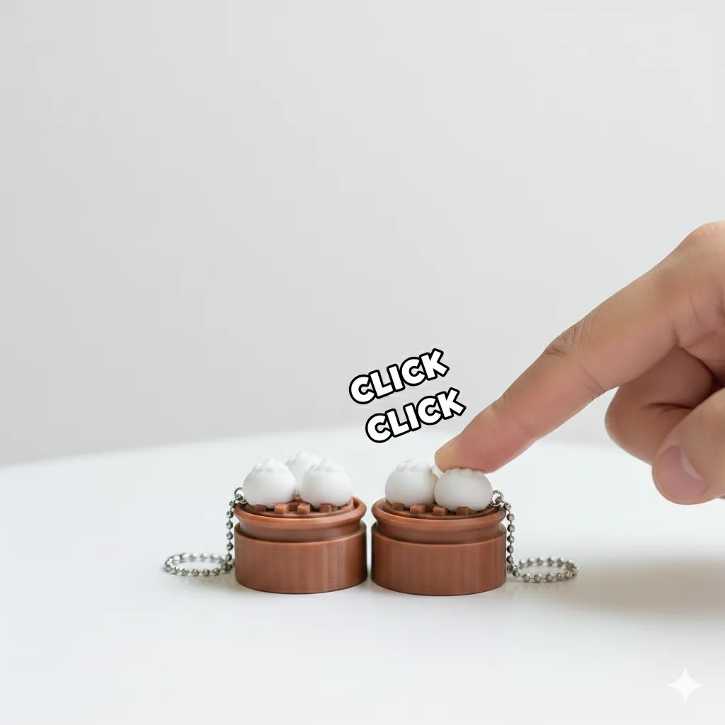 Clicker Fidget Dim Sum (llavero) - Imagen 2