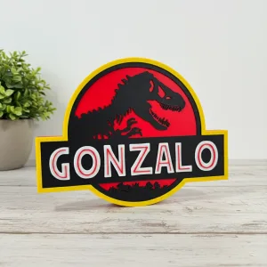 Cartel decorativo personalizado "JURASSIC PARK"