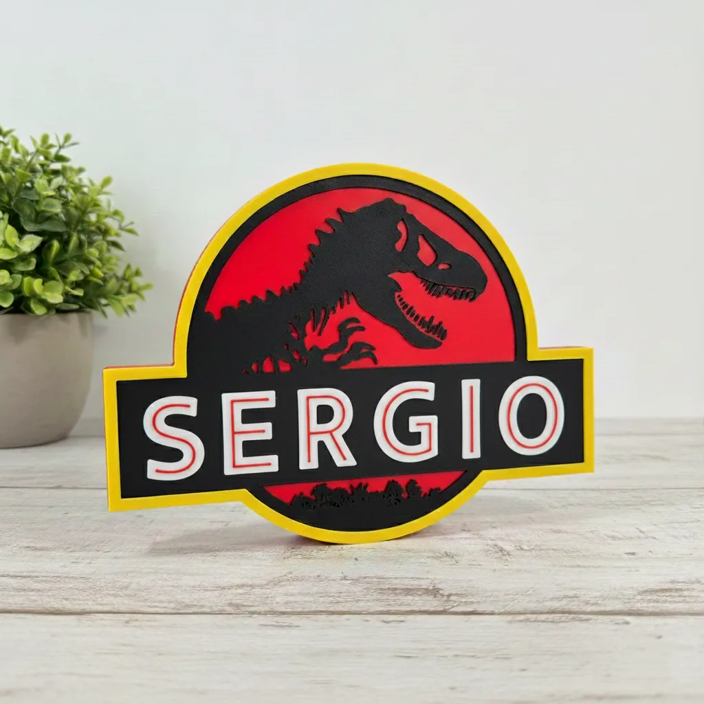 Cartel decorativo personalizado "JURASSIC PARK" - Imagen 2