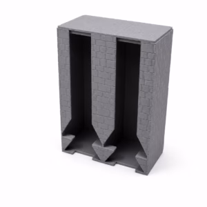 Torre doble con tapa organizadora para losetas